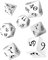Q-Workshop CLE02 - Classic RPG Dice White/Black (7)