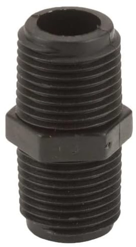Banjo NIP050-SH Polypropylene Pipe Fitting, Short Nipple, Schedule 80, 1/2 NPT Male, 1-3/4 Length