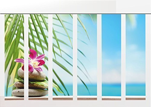 gardinen-for-life Flächenvorhang Orchidee-Serie 6er, 6 Teilig, Wellness, Höhe 2,45 m