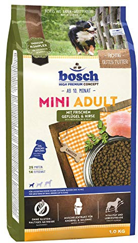 bosch HPC Mini Adult mit frischem Geflügel & Hirse | Hundetrockenfutter für ausgewachsene Hunde kleiner Rassen, 5 x 1 kg