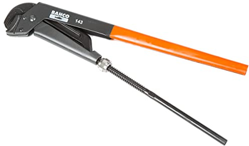 Bahco Schraubenschlüssel Rohrzange, Metall Griff, Backenweite 90 mm, / Länge 557mm