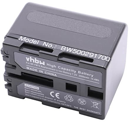 vhbw 1x batteria compatibile con Sony DCR-TRV33, DCR-TRV330, DCR-TRV270E, DCR-TRV285E, DCR-TRV30 videocamera camcorder (2000mAh, 7,2V, Li-Ion)