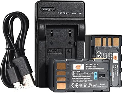 DSTE BN-VF823 Li-Ionen Batterie (2-Pack) und Micro USB Ladegerät Anzug für JVC GZ-MG230 GZ-MG255 GZ-MG275 GZ-MG330 GZ-MG335 GZ-MG340 GZ-MG360 GZ-MG365 GZ-MG430 GZ-MG435