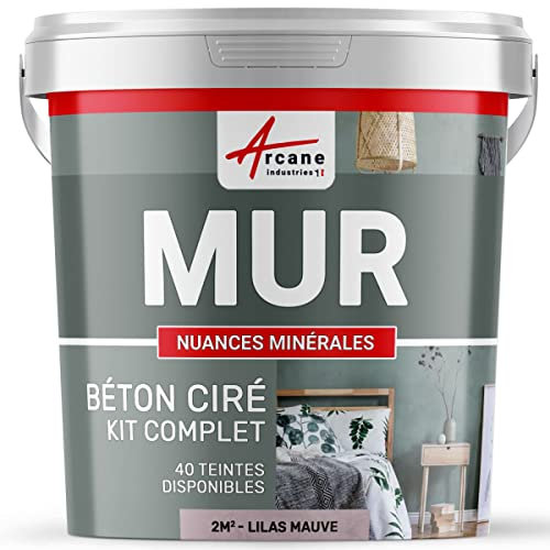 WANDSPACHTELBETON-KIT - NUANCES MINERALES Flieder Malve-2 m² - Matten finish