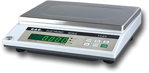 G&G TC Serie. 6kg/0.1g-10kg-20kg/0.1g-30kg/1g,Baureihe bis 30kg, ab 0,1g, 34x22 cm Wägefläche, 230V Stromversorgung, Tischwaage, Präzisionswaage, Digitalwaage, Industriewaage
