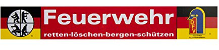 Feuerwehr Aufkleber INNENKLEBEND - 40x6 cm - Retten - Löschen - Bergen - Schützen