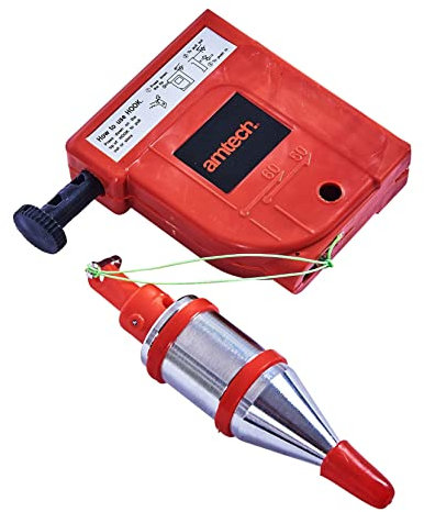 Am-Tech - Sistema con filo a piombo e piombino, ideale per la verifica delle superfici piane, 400 g