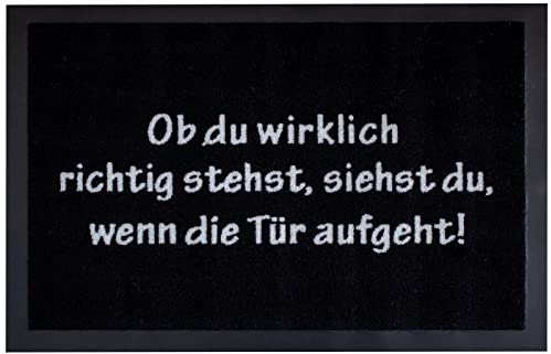 Mr.Ghorbani Fußmatte- Ob Du richtig stehst,Spruch Matte, Türmatte 060 x 040 cm