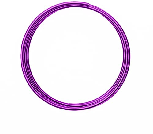 Vaessen Creative Fil Aluminium 2 m x 4 mm - Fil Métallique Lavender (Violet) - Fil de Fer Souple pour Loisirs Créatifs, Perlage et Fabrication de Bijoux, Lavande
