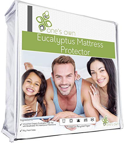 One's Own Matratzenschoner, hypoallergen, Eukalyptus, wasserdicht, Vinylfrei, aus erneuerbarer organischer weißer Tencel-Faser, mit TPU-Imprägnierung