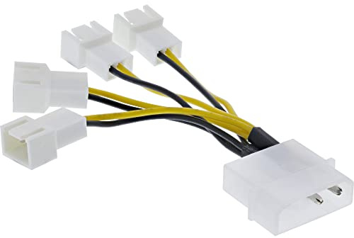 InLine Lüfter Adapterkabel, 4x Lüfter 3pol. an 13,34cm (5,25)