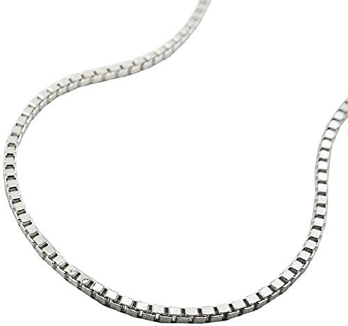 Halskette Silberkette 925 Silber Damen Venezianerkette für Frauen Länge 36 cm x 1 mm Anhängerkette Silber