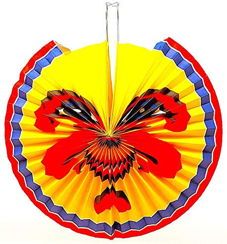 Lampion 42822 Mond, Kokarde, schwer entflammbar, D 33 cm