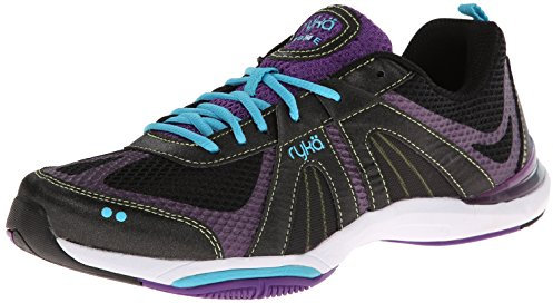 Ryka Damen Moxie Cross-Training Schuh, Schwarz (Black/Blast Purple/Detox Blue/Lime Shock), 40 EU