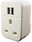 Energenie Dual 3.1A USB Mains Charger with UK Socket - Black