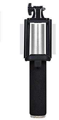 Aquarius Video Selfie Stick with Bluetooth Remote Shutter and Zoom Silver