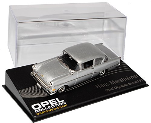 Ixo Opel Olympia Rekord P1 Limousine Silber Hans Mersheimer Nr 123 1/43 Modell Auto
