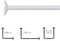 Spirella Barre Tringle pour Rideau de Douche d'angle modulable à Fixer en Alu Magic Universal Blanc