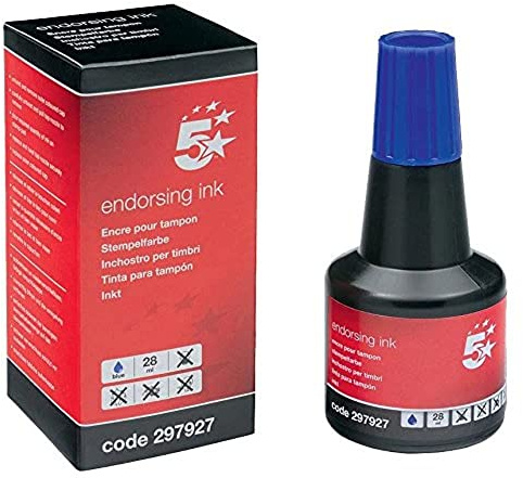 5 Star Office Endorsing Ink 28ml Blue
