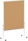 MAUL Moderationstafel Solid 150 x 120cm, Beidseitig nutzbare Korktafel, Auch als Stellwand oder Trennwand geeignet, Inklusive 4 Rollen, Natur, 6365882, 1 Stück