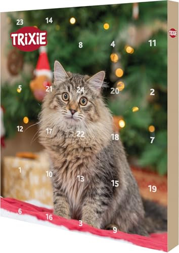Trixie 9269 Vorweihnachtszeit Adventskalender für Katzen, 30 × 34 × 3,5 cm