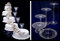 platinumcakeware Alzata per torta nuziale a cascata a 5 livelli (stile 5A)