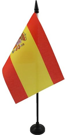 AZ FLAG - Tischflagge Spanien - 15x10 cm - Spanische Tischfahne 10 x 15 Cm - Flaggen