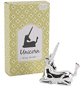 Unicorn Metal Silver Finish Jewellery Ring Holder and Organiser Stand from CGB Giftware | Gift Boxed | KW92