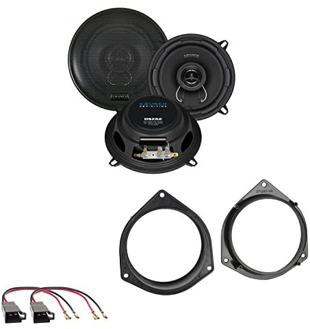 Lautsprecher Einbauset für Opel Omega B Vectra B C Zafira A B mit Crunch DSX52 2-Wege Koaxial Lautsprecher System für die hinteren Türen oder Seitenteile