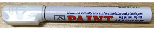 Paint pen white Marker paint Pen White Will Writes on Tyres metal plastic wood glass porcelain rubber garden labels Fast drying, waterproof pigment ink Xylene free Tyre Walls