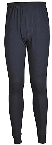 Portwest FR14 Modaflame Knit Anti-Static FR Leggings Machine Washable Navy | Navy, Small, EN 61482-1-2 Class 1, EN ISO 11612, Tailored Fit, 40+ UPF Rated Fabric, Fully Elasticated Waistband, 10 Pockets