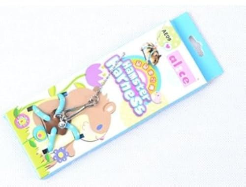 Adjustable Harness Leash Hamster Rat Mouse Squirrel Sugar Glider Small Animal (Blue)
