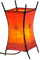 Simandra Orientalische Lampe Stehlampe marokkanische Hennalampe Lederlampe Tischleuchte Stehleuchte Orient Carree Sonne 30 cm Color Rot