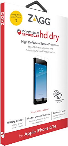 ZAGG - InvisibleShield HD Dry - Screen Protection made for iPhone 6, iPhone 7, and iPhone 8
