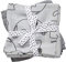 Done by Deer? Spucktücher Set Contour Grey 70x70 cm (2er-Set)