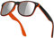 iceBoo Sunglasses Two tone reflective lenses Vintage Classic unisex frame UV400 (Black & orange frame, silver mirrored Lens (2133)