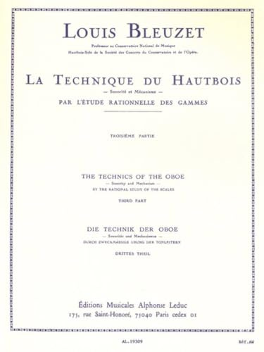 TECHNIQUE DU HAUTBOIS PAR ETUDE RATIONELLE DES GAMMES VOLUME 3