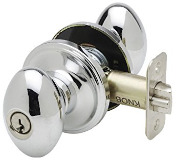 Copper Creek EK2040PS Egg Door Knob, Keyed Entry Function, 1 Pack, in Polished Stainless