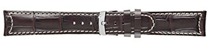 Morellato Guttuso Uhrenarmband aus Leder mit Alligatorprägung, Schwarz