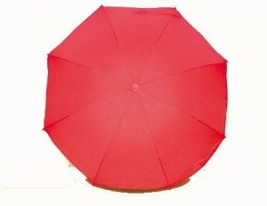 Eisbärchen Sonnenschirm mit Fiberglas-Speichen und UV-Schutz, rot