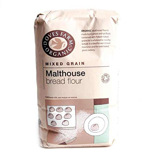 Doves Farm Organic Malthouse Bread Flour 1 kg (Pack of 10)
