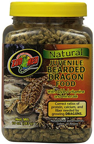 Zoo Med Natural Juvenile Bearded Dragon Food 283g, Futterpellets für Bartagamen