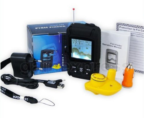 Gowe Rechargeable Battery Waterpoof Wireless Fishfinder Fish Finder 0.6-40M (2-131ft) Sensor 125kHz Sonar Frequency