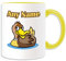 Personalisiertes Geschenk – Quark Quark Ente Becher (Animal Bird Design Thema, Farbe Optionen) – alle Nachricht/Name auf Ihre einzigartige Tasse, keramik, gelb