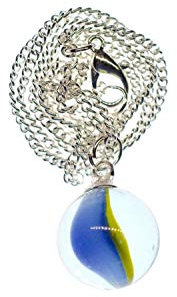 Miniblings Murmel Glaskugel Halskette - Handmade Modeschmuck I Kette mit Anhänger Länge: 45cm - mini Kugel Ball Glas