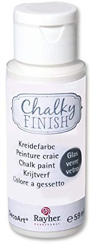 Rayher Peinture craie verre (Chalky Finish) blanc 59ml