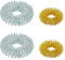 2 x 2er Fingermassageringe Akupressur Energie-Ring Massageringe Gold klein und Silber groß