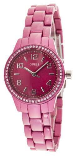 Guess - W80074L1 - Montre Femme - Quartz Analogique - Cadran Rose - Bracelet Aluminium Rose