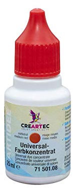 Artidee CREARTEC - Universal-Farbkonzentrat - Farbton: Mittelrot - zum Mischen mit unterschiedlichster Materialien wie Lacke, Leime, Gießmassen und Farbe - 25 ml - Made in Germany
