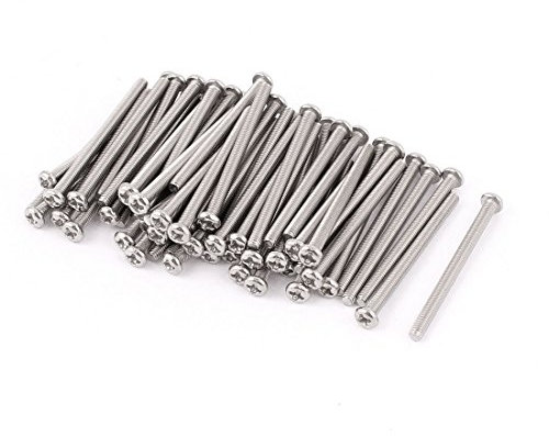 sourcing map M3x40mm Acier Inox 304 Vis tête cylindrique 60pc